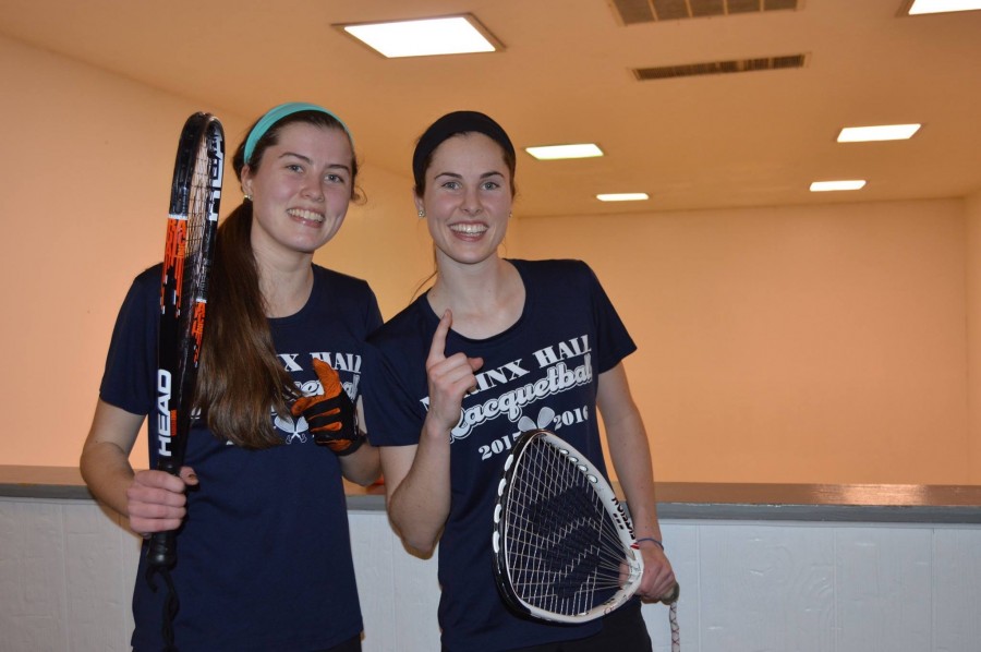 Bridget and Sheila Connelly after their finishing first in doubles at state. 